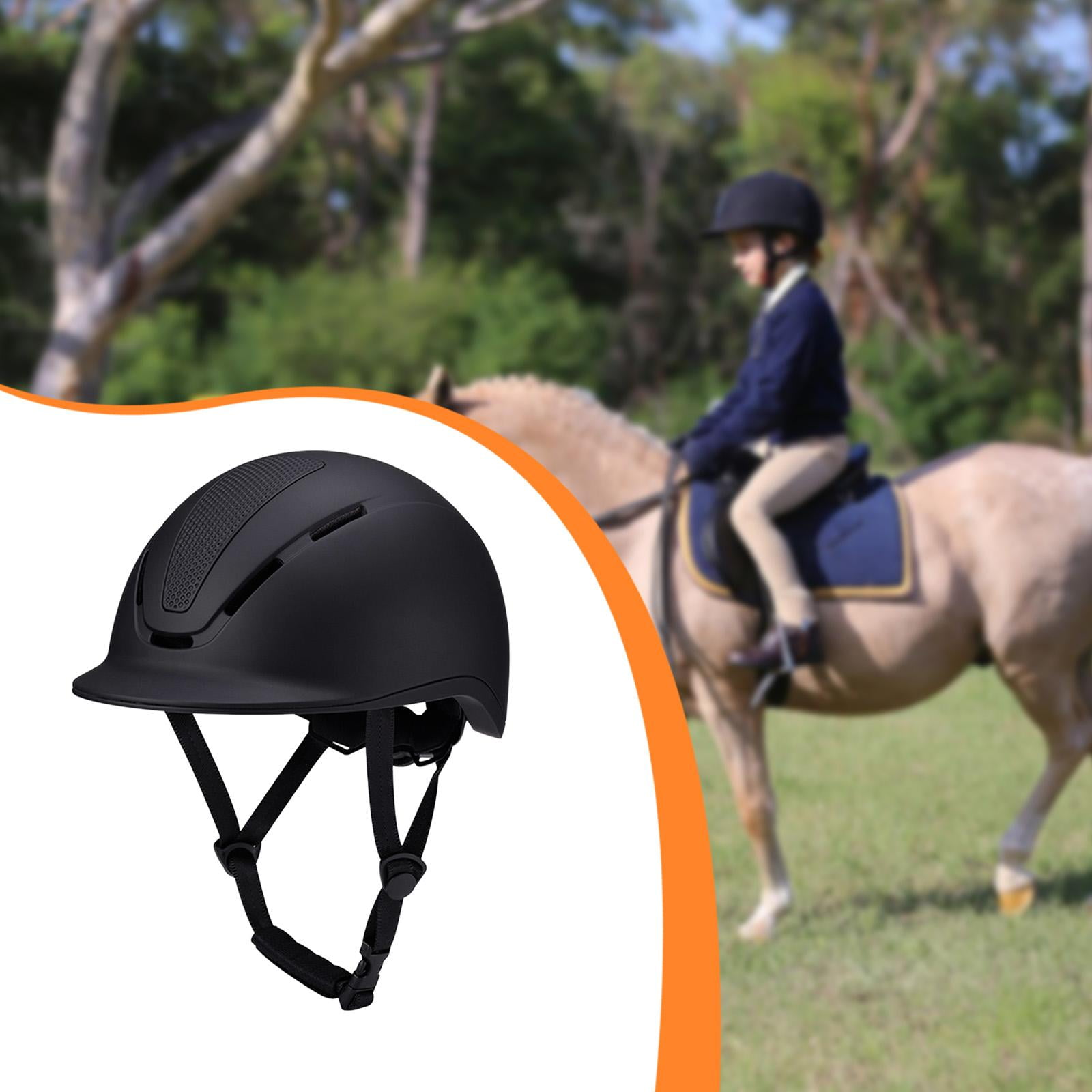 harayaa Equestrian Helmet Adjustable Equestrian Supplies Bike Helmet Horse Equipment black