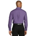 thumbnail image 2 of Red House Adult Male Men Plain Long Sleeves Shirt Purple Dusk 3X-Large, 2 of 6