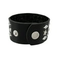 thumbnail image 3 of Black Vinyl Wristband with Stars and Pyramid Studs, 3 of 5