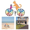 thumbnail image 4 of Molino de Viento , Animal Bike Yard Art Decoration Decoración de Jardín, Garden Yard Decor, Whirligig Cartoon Animal Biking Windmill An Gato amarillo 37x42cm Soledad hilandero de viento, 4 of 10