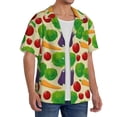thumbnail image 4 of Sigee Vegetable Print Men's Shirts Casual Button Down Short Sleeve Summer Beach Shirt Hawaiian Vacation Shirts Tee Shirt-XX-Large, 4 of 7