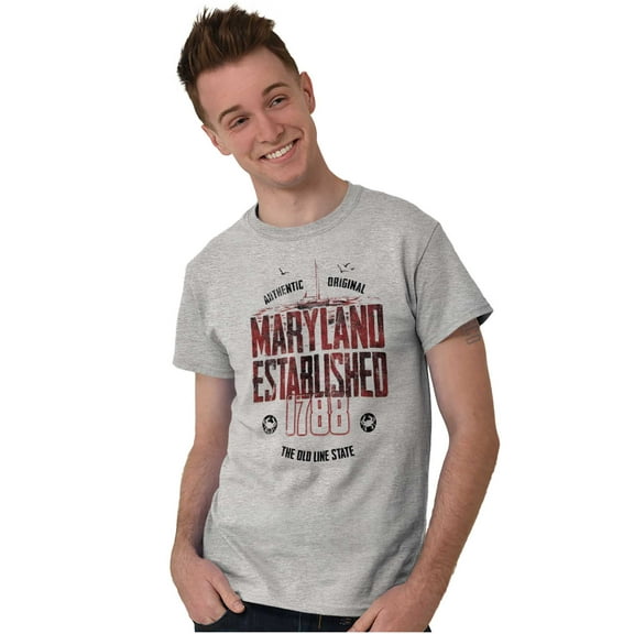 Maryland Outdoor Sailing Adventure Men's Graphic T Shirt Tees Brisco Brands S