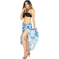 thumbnail image 2 of LA LEELA Women's Bikini Wraps Beach Wrap Sarong Coverup Skirt Bathing suit Swimsuit Swimwear Cover Up for Women One Size Blue, Tie Dye, 2 of 4