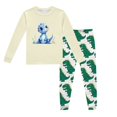 thumbnail image 2 of Ensembles de Pyjama Garçon Enfants Imprimé Dinosaure Col Rond Manches Longues Haut Pantalon Ensemble de Pyjama 2 Pcs Printemps Automne Pyjamas pour Tout-Petits Beige 5 Ans-6 Ans, 2 of 5