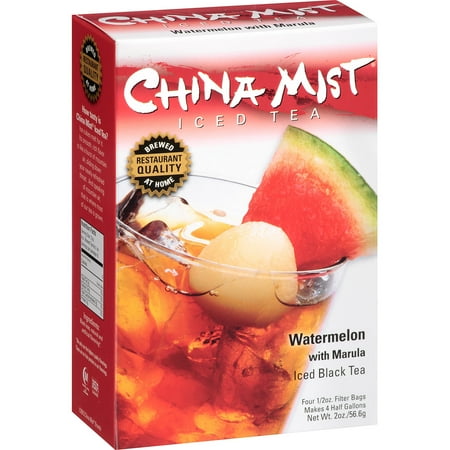 China Mist Melon d'eau avec Marula glacé Thé noir, 0,5 oz, 4 count