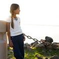 thumbnail image 2 of Hope & Henry Girls' Pique Sailor Pants | Navy, 2 of 3