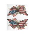 thumbnail image 2 of 25.4x20.78" Magnetic PVC Mailbox Cover Letter Box Cover Mailbox Wraps Post for Holiday Garden Yard Decor Butterfly with Flag Pattern, 2 of 9