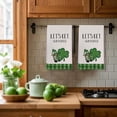 thumbnail image 2 of St Patricks Day Kitchen Towels, St Patricks Shamrock Towels Set of 4, St. Patrick's Day Clover Green Black Plaid Dish Towels Kitchen Collection, for Home Decor Irish Housewarming Gifts, 2 of 3