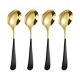 thumbnail image 2 of Huayishang Tableware Round Spoon 304 Stainless Spoon Fork Household Cute Small Soup Spoon Thick Round Bottom Eating Spoon, 2 of 9