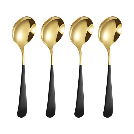 

Deals on Walmart Round Spoon 304 Stainless Spoon Fork Household Cute Small Soup Spoon Thick Round Bottom Eating Spoon