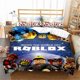thumbnail image 1 of Duvet Cover Set 3Pcs ROBLOX Bedding Set Soft Microfiber Easy Care Quilt Cover Witn 2 Pillow Cases for Teens Girls Kids Reversible Duvet Set ROBLOX 03), 1 of 1