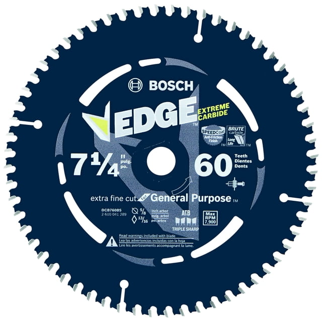 Hoja de sierra circular Bosch DCB760 de 60 dientes para uso extrafino