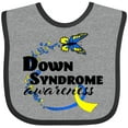 thumbnail image 3 of Inktastic Down Syndrome Awareness with Butterfly and Ribbon Boys or Girls Baby Bib, 3 of 4