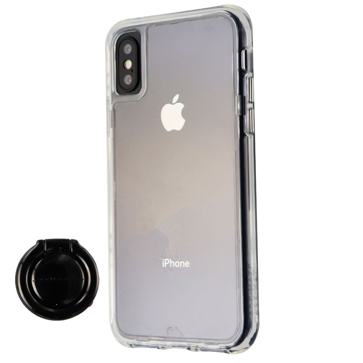 CaseMate Tough Clear Case & Ring Grip Holder for iPhone XS/X Clear