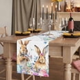 thumbnail image 2 of Table Runners 70 Inches Long Dress Scarves, Bunny Easter Farmhouse Coffee/Dining/Kitchen Table Decor, Holiday Table Runner, Spring Floral Eggs Eucalyptus Leaves Weeping 13x70 Inch, 2 of 9