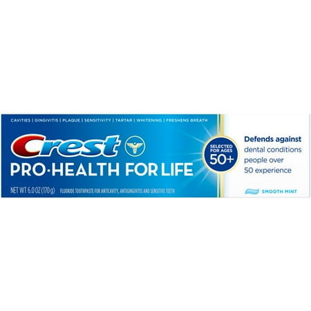 Crest Pro Health For Life Smooth Mint Fluoride Toothpaste - 6 Oz