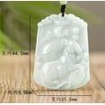 thumbnail image 6 of K-KED Natural Myanmar Light Green Jade Zodiac Pendant Jade Necklace-Monkey, 6 of 6