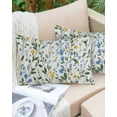 thumbnail image 5 of Yellow Blue Wildflowers Throw Pillow Cover Case, Couch Sofa Bed Pillowcase, Soft Decorative Lumbar Pillow Protector, Rustic Spring Botanical Floral 12x20Inch Reversible Pillow Shams with Zipper, 5 of 6