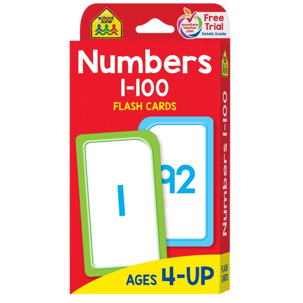 School Zone Numbers 1100 Flash Cards