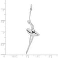 thumbnail image 3 of 925 Sterling Silver Polished Ballerina Pendant Necklace 58.7x17.8mm Wide Pendant for Women, 3 of 4