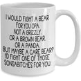thumbnail image 2 of Opa Coffee Mug I Would Fight A Bear For You Opa Gift Idea For Opa, Him Men Tea Cup Christmas Xmas, 2 of 2