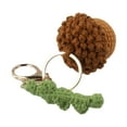 thumbnail image 3 of Handmade Crochet Acorn Keychain Lightweight Yarn Accessory For Bags And Keys, 3 of 9