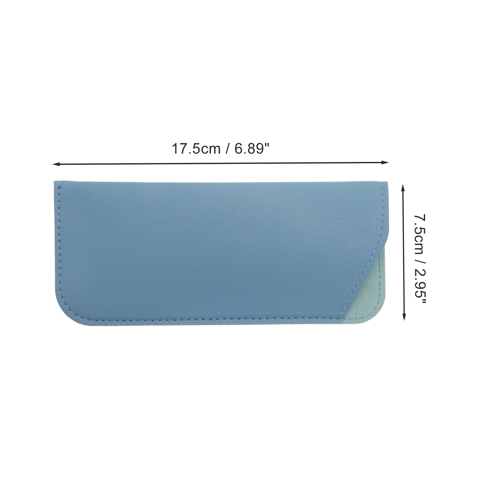 Unique Bargains Eyeglass Pouch Portable Eyeglasses Storage 1 Pc Gray Blue