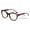 Purple, variant on Women Round Progressive Clear Bifocal Reading glasses - No Line or Bubble - Zero Power on Top Reader +1.00