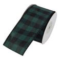 thumbnail image 2 of Goujian Christmas Plaid Wired Ribbon, 5 Yards Burlap Checkered Edge Ribbon, DIY Wreath Bow Gift Wrapping for Xmas Tree Weddings Holiday Home Crafts Decor, 2 of 6
