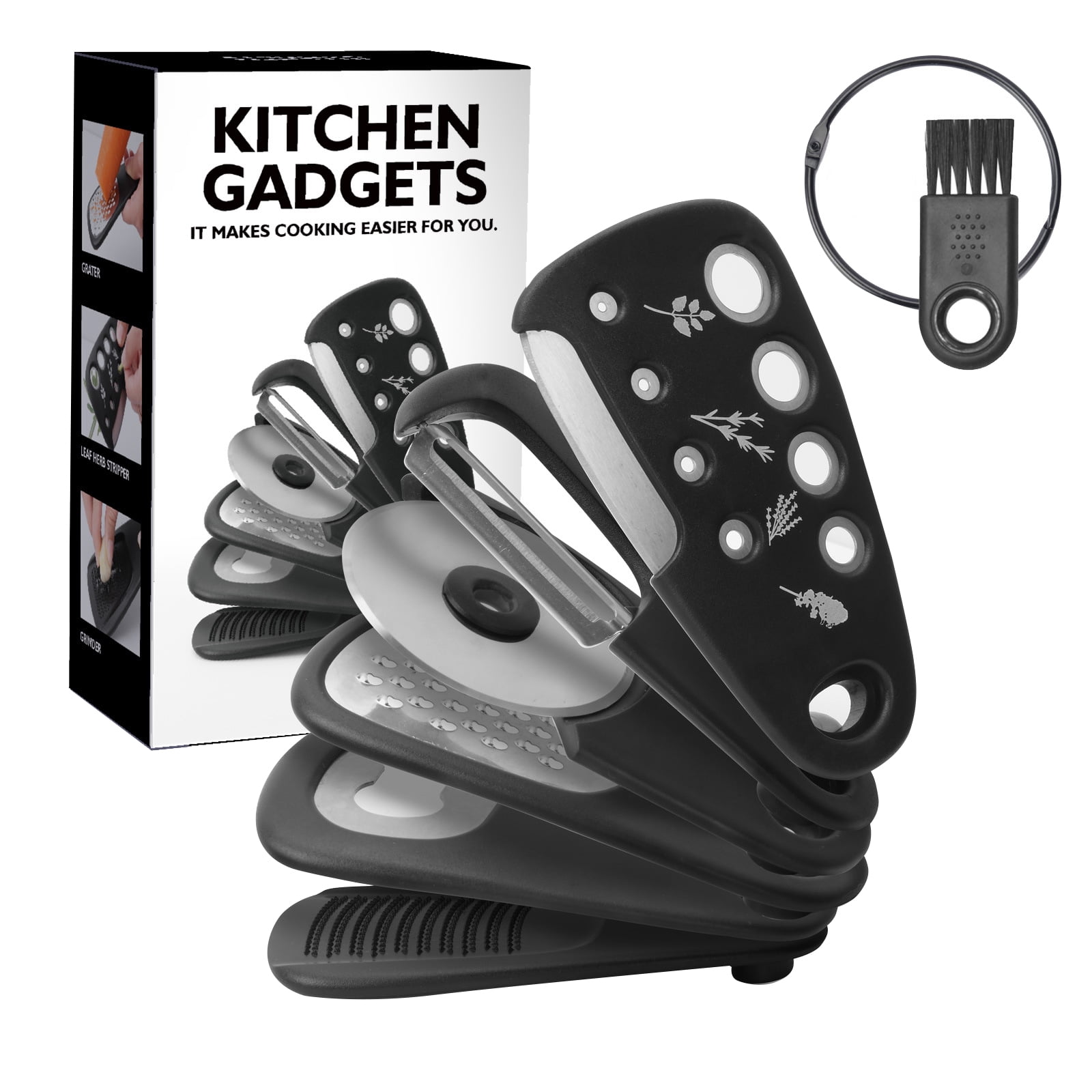 Kitchen Gadgets Set of 6, Space Saving Cooking Tools Include Filament