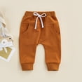 thumbnail image 3 of Douhoow 0-3Y Baby Boys Causal Trousers Elastic Waist Drawstring Pants Loose Fit Long Pants, 3 of 8