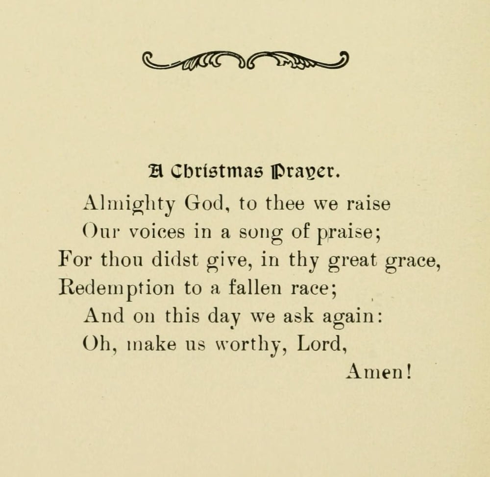 Christmas Voices & other Poems 1901 A Christmas Prayer Stretched Canvas