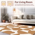 thumbnail image 2 of ODIKA 4'x6' Machine Washable Non-Slip Area Rug, Rustic Interlocking Spotted with Asymmetric Borders and Natural Motifs High Traffic Rug, Brown, 313137, 2 of 7