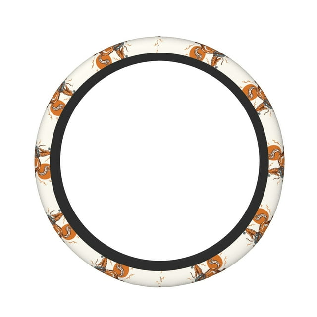 Bingfone Cowboy Riding Horse for Steering Wheel Cover - Universal 15 Inches Car Steering Wheel Covers Grip Auto Internal Accessories