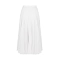thumbnail image 6 of RYDCOT Women's Pleated Midi Skirt Summer Solid Color High Waisted Flowy A Line Swing Casual Skirts White, 6 of 7