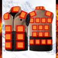 thumbnail image 3 of qafoshin Men's Heated Fleece Vest 4 Control 28 Heating Zones 3-Gear Adjustable Jacket Outdoor Commuting Warm Vest, 3 of 10