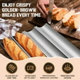 Baguette Bread Pans, Nonstick Baguette Pans for French Bread Baking, Perforated 4 Loaves