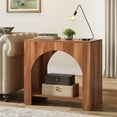 thumbnail image 2 of Tribesigns Farmhouse End Side Table, Large Sofa Side Table with Heavy-Duty Wooden Pedestal for Living Room, Bedside Nightstand with Storage for Bedroom, Accent Furniture, Easy Assembly, Walnut, 2 of 21