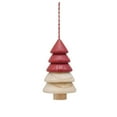 thumbnail image 1 of Holiday Time Winter Chalet Wooden Christmas Tree Ornament, Red, 1 of 4
