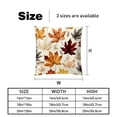 thumbnail image 5 of Thanksgiving Leaves Velvet Throw Pillow Covers Set of 2 - Unique Patterns, 16x16/18x18/20x20 Inches,for Home Decor, Sofa, Bed - Pillow Inserts Included, 5 of 6
