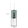 thumbnail image 3 of Xihbxyly Irrigador Bucal Portátil, 3 Modos de Presión de Agua, Recargable, Gran Capacidad de 280 Ml, Depósito Desmontable, Ideal para Viajes, Uso Doméstico, Incluye 2 Boquillas, Blanco, Verde y Rosa., 3 of 7