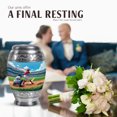 thumbnail image 4 of JAGASY Baseball Unique Urn for Father, Blue Small Urns for Human Ashes Keepsake, Blue Sky Clouds Baseball Stadium & Grassy Field Decorative Urns for Mother, Tiny Cremation Urn for Parents, (3 Inch), 4 of 7