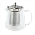 thumbnail image 1 of 5X Buen Borosilicato Tetera de Vidrio con Acero Inoxidable 304 Colador de Infusor Herramienta para Calentar Café, Tetera Juego de Caldera 380ML, 1 of 4