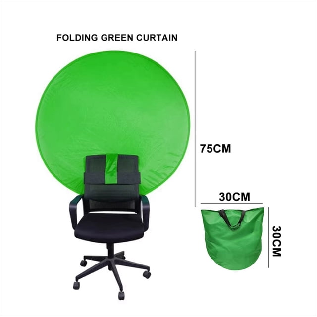 Green Screen Backdrop Photography Background Cloth for Game Live Photos Video Studio Folding Reflector Backdrop 75cm
