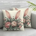 thumbnail image 3 of COMIO Easter Pillow Covers,Easter Decorations Happy Easter Spring Wreath Easter Rabbit Flowers Eggs Easter Decorative Throw Pillows for Sofa Patio Indoor Outdoor Home Decor, 3 of 5