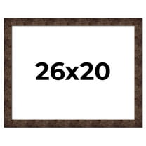 26x20 Frame Brown Burl Real Wood Picture Frame Width 1.625 Inches | Interior Frame Depth 0.5 Inches