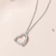 thumbnail image 5 of Women's 925 Sterling Silver Filigree Heart Pendant NecklaceRose Gold, 5 of 5