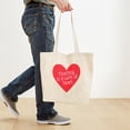 thumbnail image 4 of CafePress - Red Teacher Heart Tote Bag - Unisex Canvas Tote Bag, Beige, 1-Piece, 4 of 7