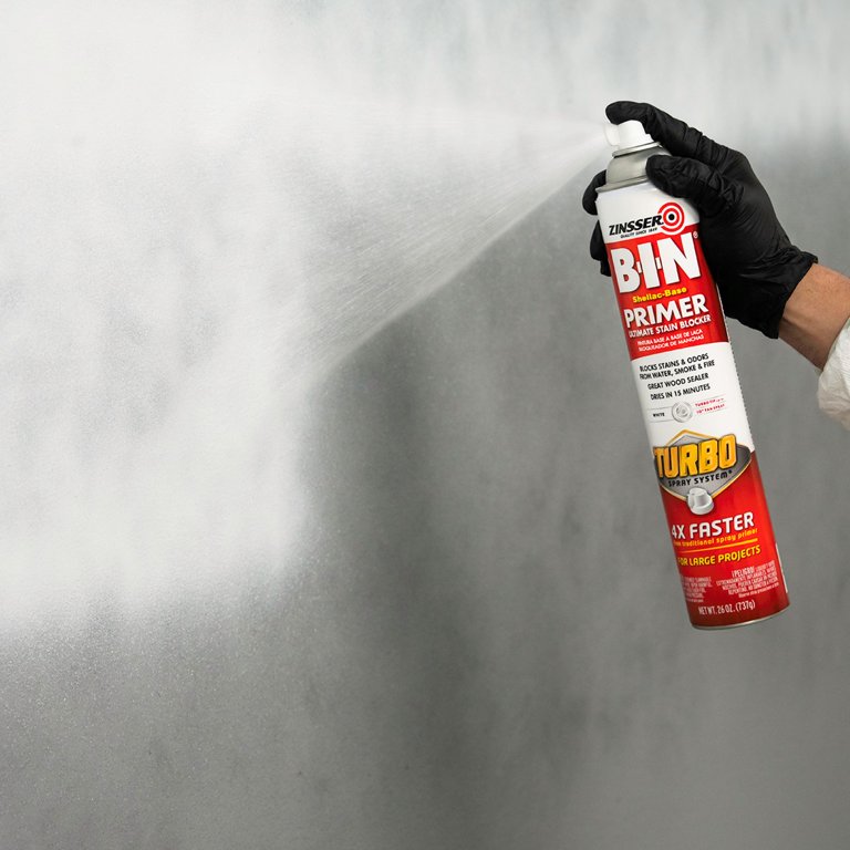 Flat White, Zinsser B-I-N Shellac Base Primer Sealer with Turbo
