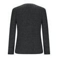 thumbnail image 3 of Sweaters for Women 2025 Fall Long Sleeve V Neck Ribbed Knit Pullover Tops Casual Button Down Basic Tee Shirts, 3 of 5
